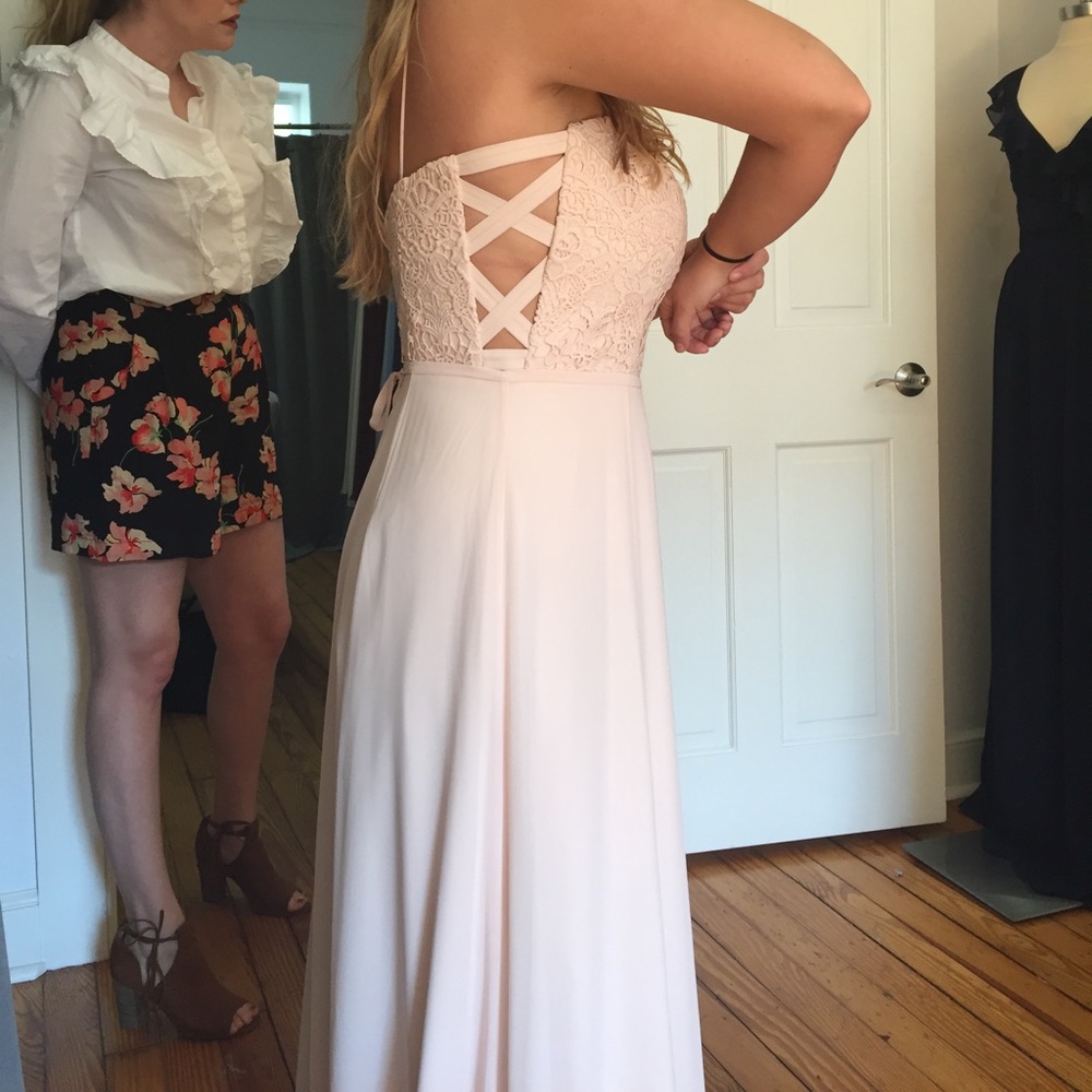 Blush THEIA formal dress